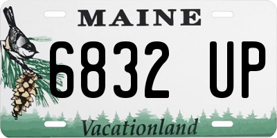ME license plate 6832UP