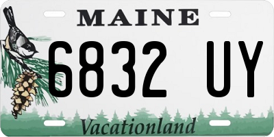 ME license plate 6832UY