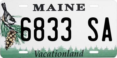 ME license plate 6833SA