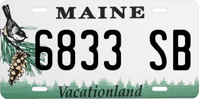 ME license plate 6833SB