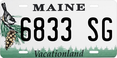 ME license plate 6833SG
