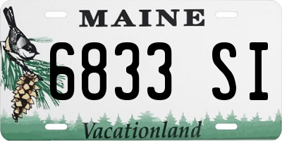 ME license plate 6833SI