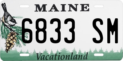 ME license plate 6833SM