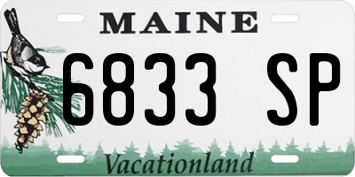 ME license plate 6833SP