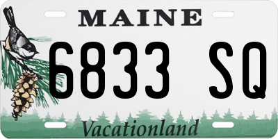 ME license plate 6833SQ