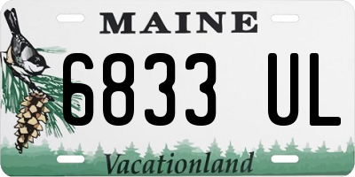 ME license plate 6833UL