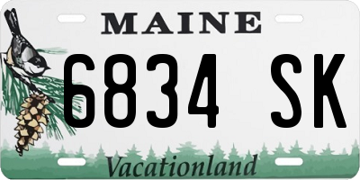 ME license plate 6834SK
