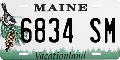 ME license plate 6834SM