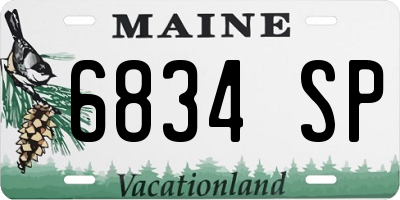 ME license plate 6834SP