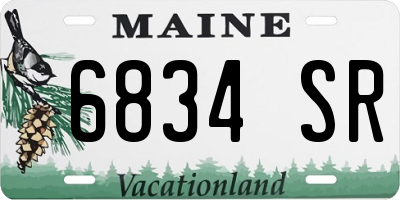 ME license plate 6834SR