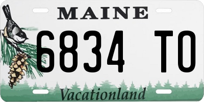 ME license plate 6834TO