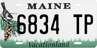 ME license plate 6834TP