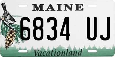 ME license plate 6834UJ
