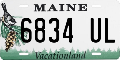 ME license plate 6834UL
