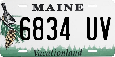 ME license plate 6834UV