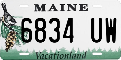 ME license plate 6834UW