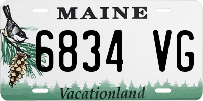 ME license plate 6834VG