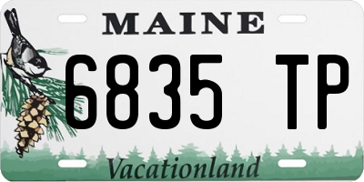 ME license plate 6835TP