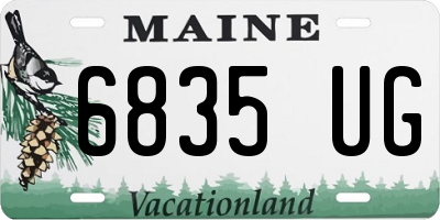 ME license plate 6835UG