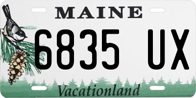 ME license plate 6835UX