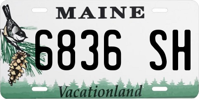 ME license plate 6836SH