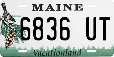 ME license plate 6836UT