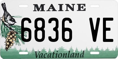 ME license plate 6836VE