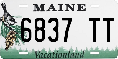ME license plate 6837TT