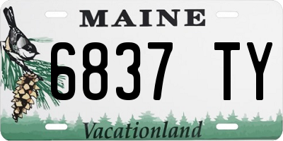 ME license plate 6837TY