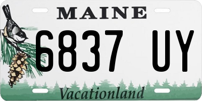 ME license plate 6837UY