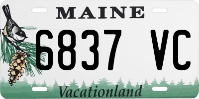ME license plate 6837VC