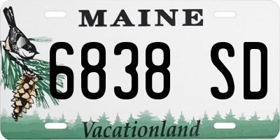 ME license plate 6838SD