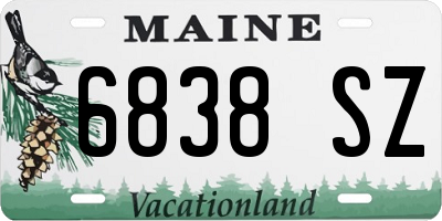 ME license plate 6838SZ