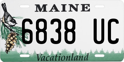 ME license plate 6838UC