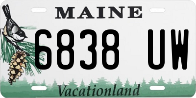 ME license plate 6838UW