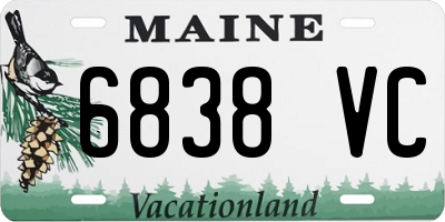 ME license plate 6838VC