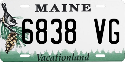 ME license plate 6838VG