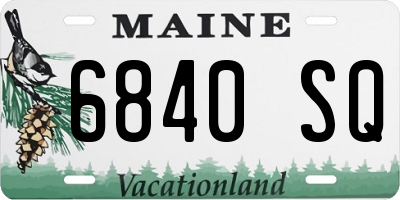 ME license plate 6840SQ