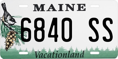 ME license plate 6840SS