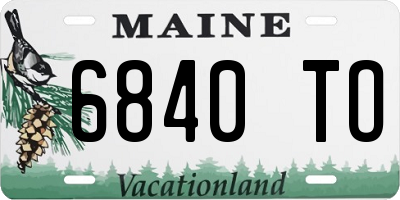 ME license plate 6840TO