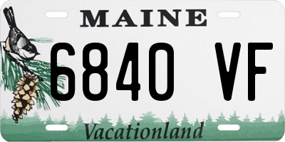 ME license plate 6840VF