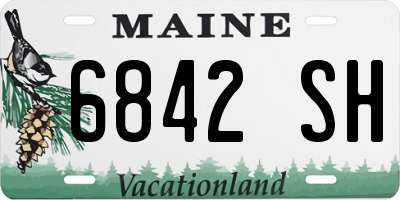 ME license plate 6842SH