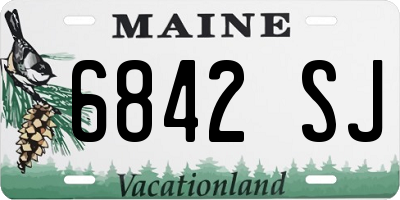 ME license plate 6842SJ