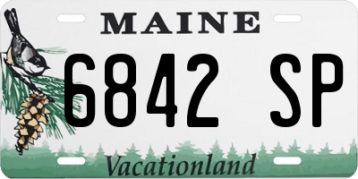 ME license plate 6842SP