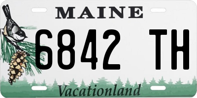 ME license plate 6842TH