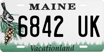 ME license plate 6842UK