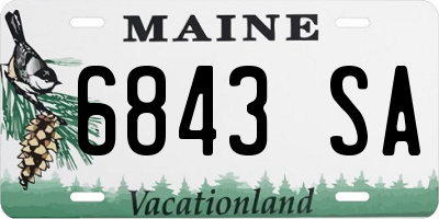 ME license plate 6843SA