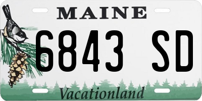 ME license plate 6843SD