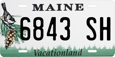 ME license plate 6843SH