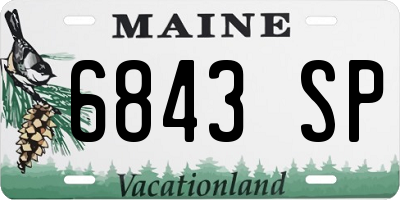 ME license plate 6843SP